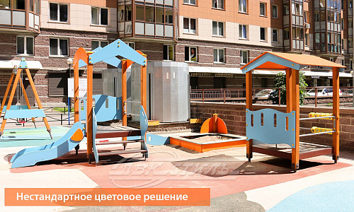 Песочный дворик с горкой Сити C ПЕ-50/2 н.  �5